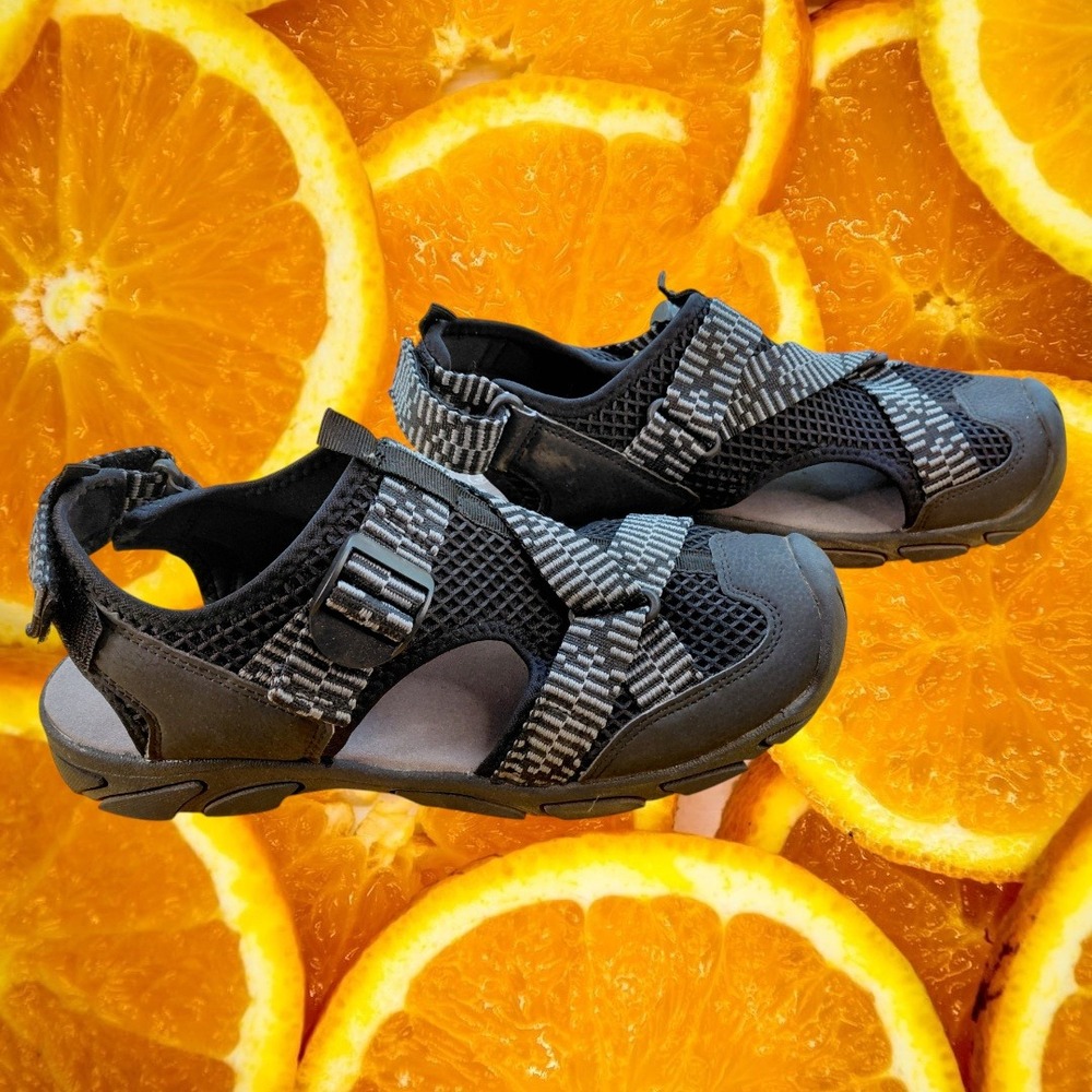 Ezereell Mens Sport Sandals Black Hiking Shoes Closed Toe EU 44 US 10.5 Buckle